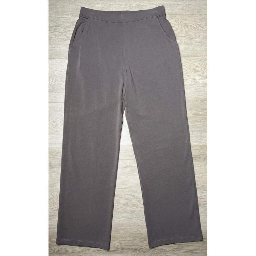 L.L. Bean Womens Size XS Petite Brown Knit Yoga Pants Straight Leg Cotton